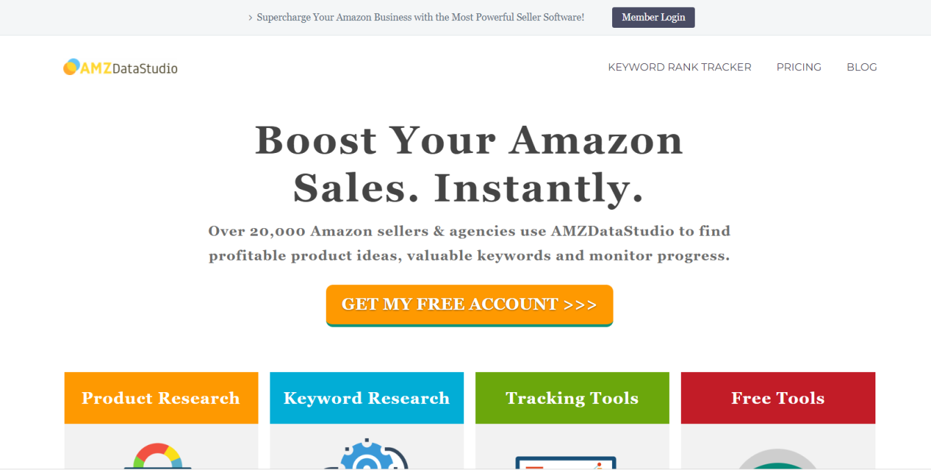 AMZDataStudio 网站截图