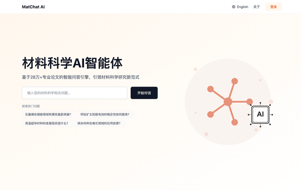 MatChat AI 网站截图