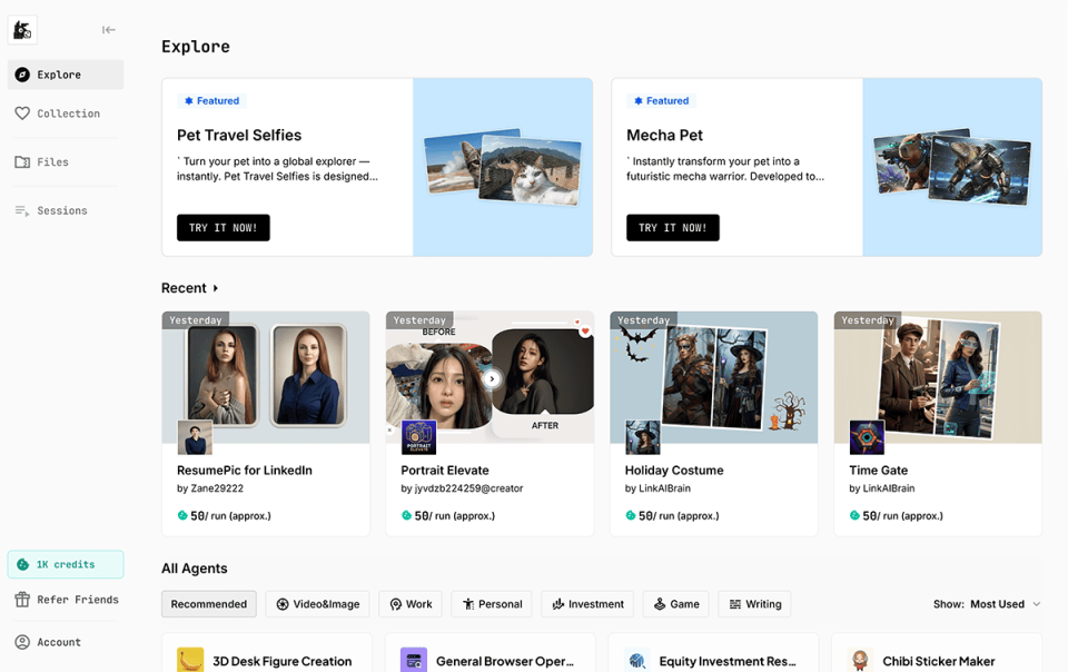 MuleRun 网站截图