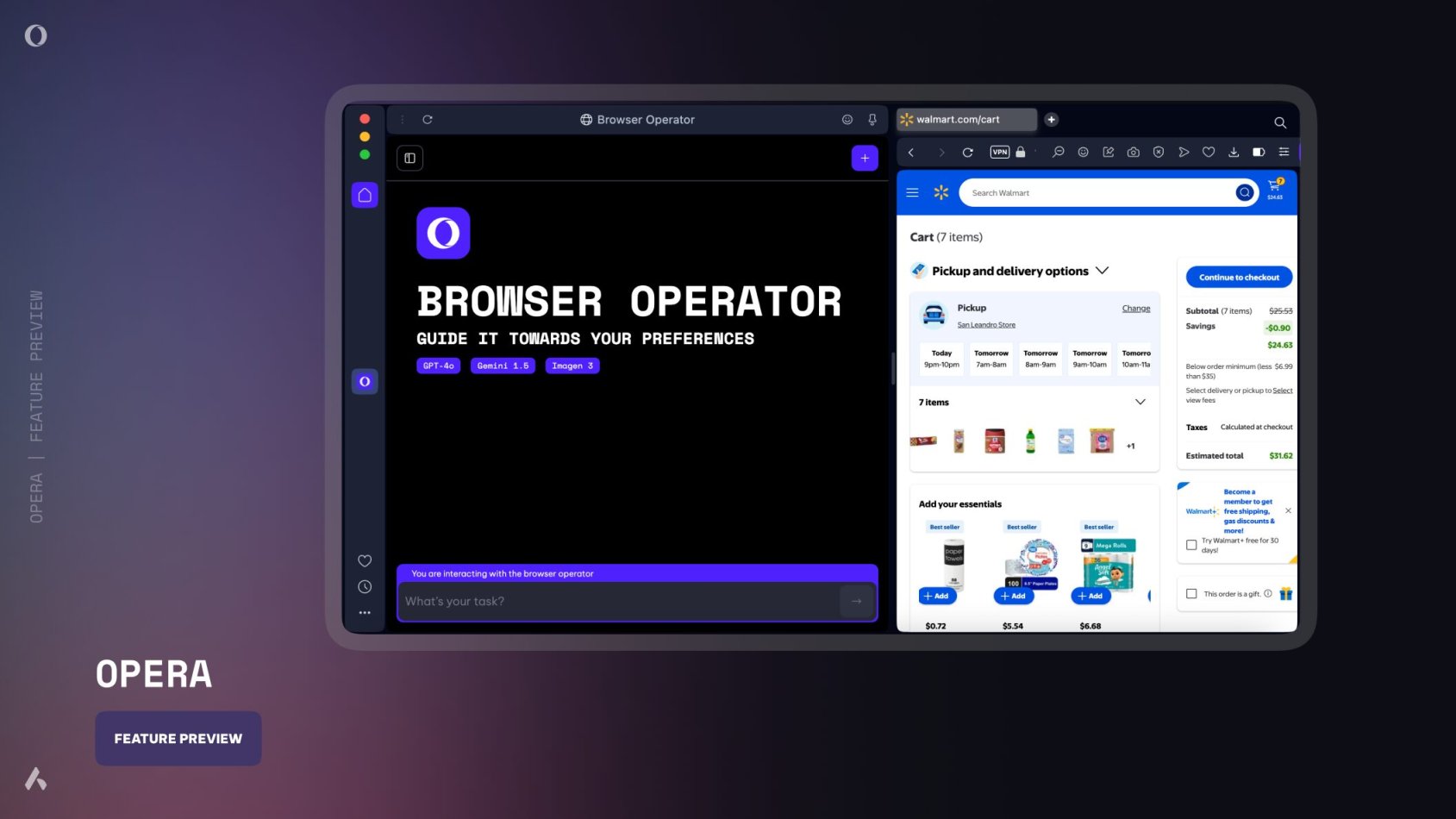 Opera’s AI Browser Operator 网站截图