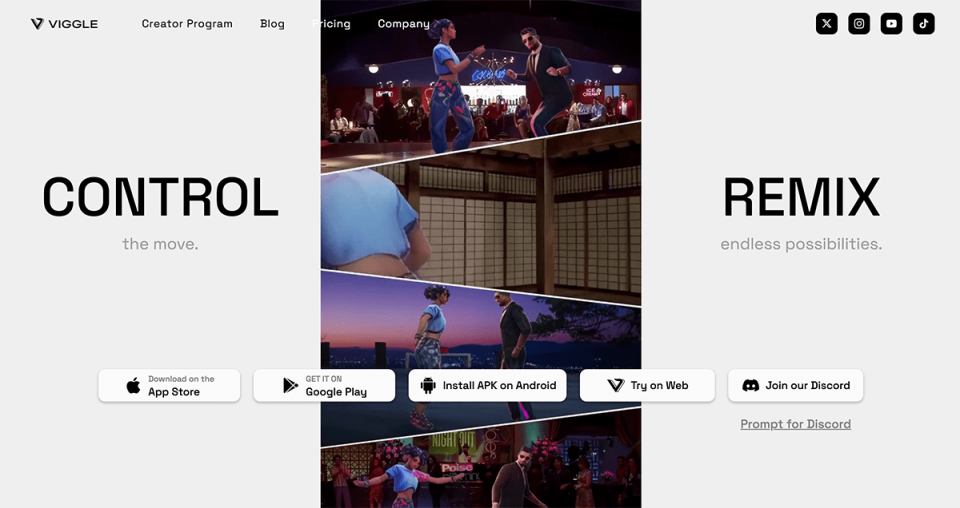Viggle AI 网站截图